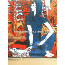 High Quality India Girl Abstract Oil Painting For Decor